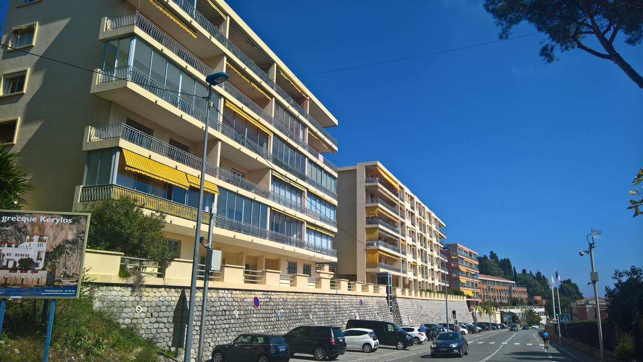 Vintage Flat Overlooking Villefranche Bay Apartment Exterior foto