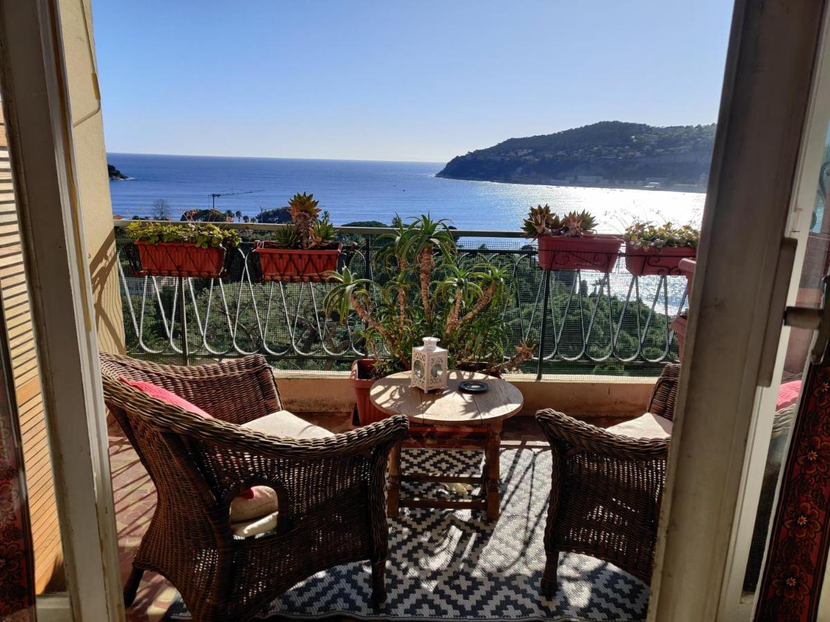 Vintage Flat Overlooking Villefranche Bay Apartment Exterior foto